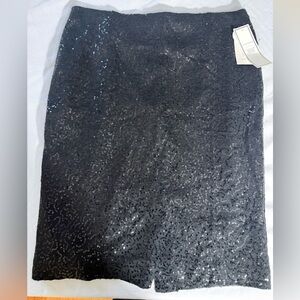 Charter Club Black Sequin Pencil Skirt NWT
